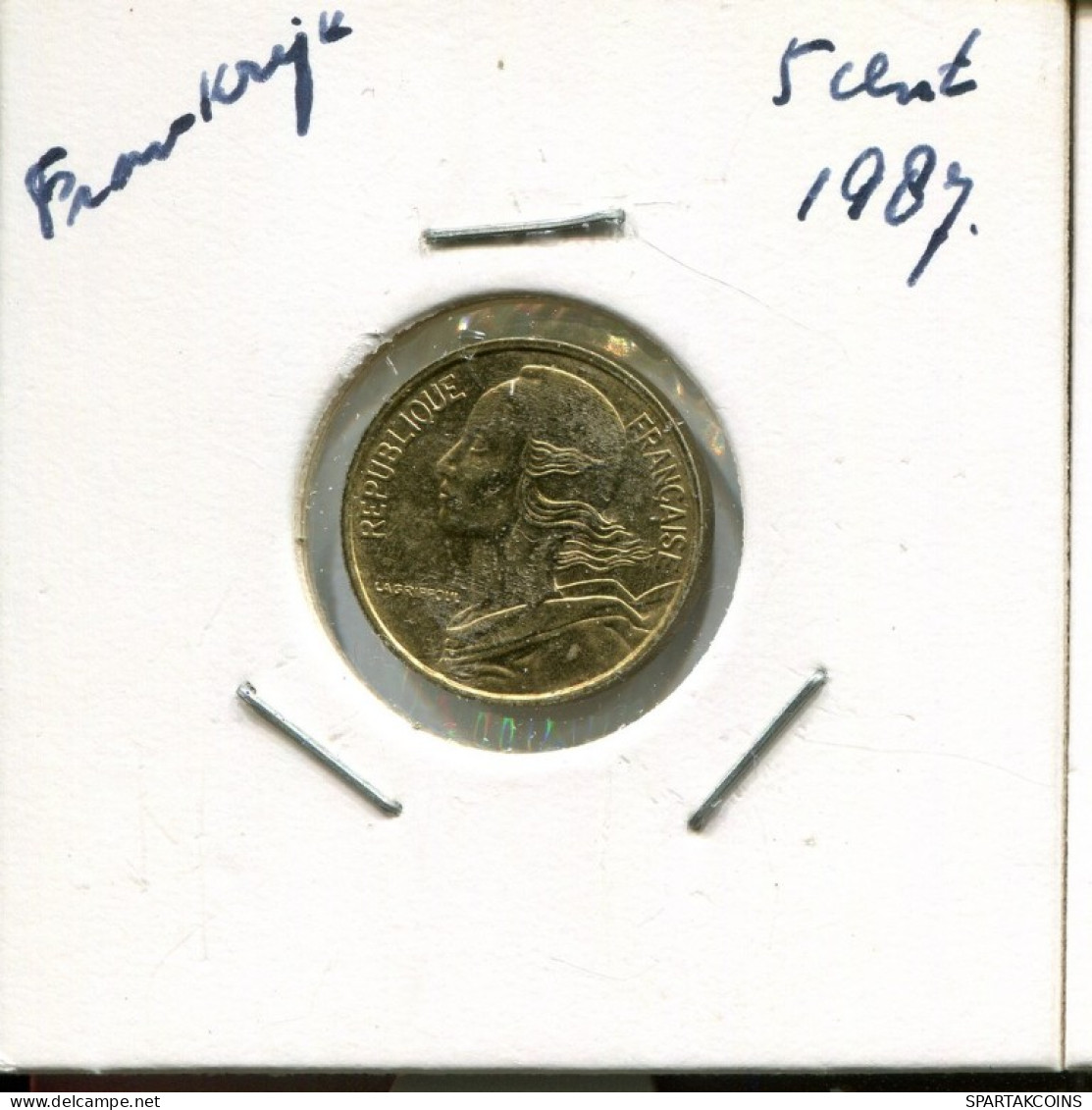 5 CENTIMES 1987 FRANCIA FRANCE Moneda #AN823.E.A - 5 Centimes