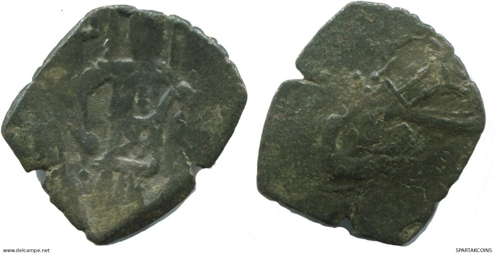 Auténtico Original Antiguo BYZANTINE IMPERIO Trachy Moneda 1.6g/20mm #AG703.4.E.A - Byzantium
