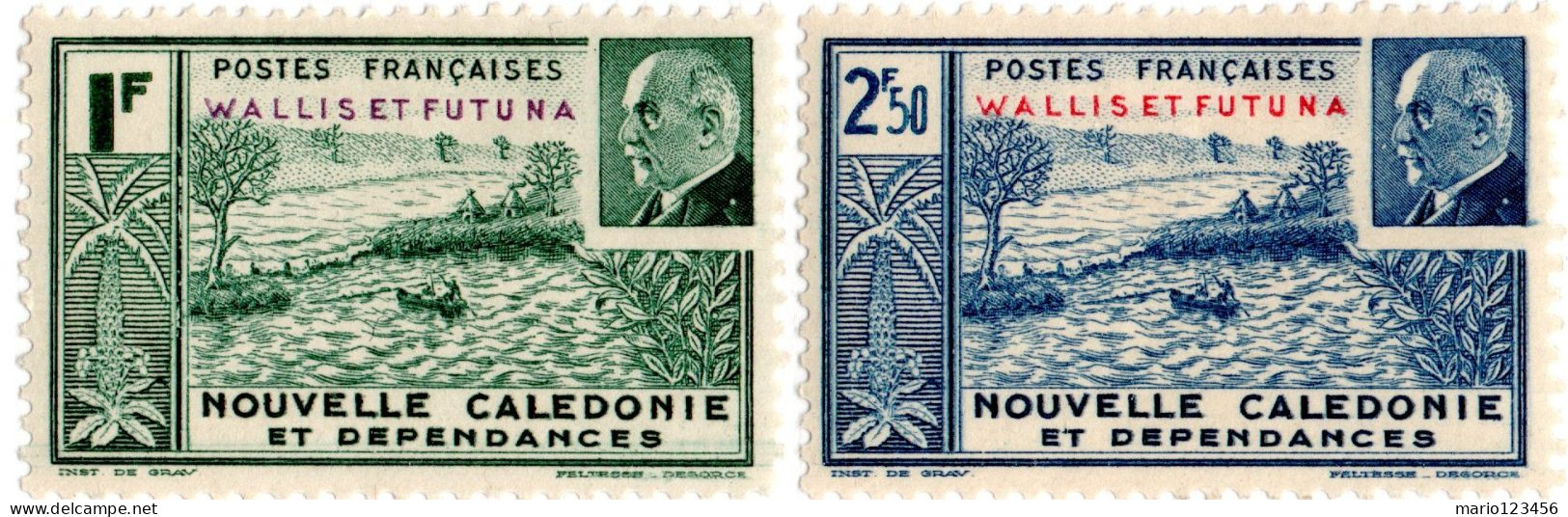 WALLIS E FUTUNA, PAESAGGI, LANDSCAPE, 1941, NUOVI (MNH**) Scott:WF 92-93 - Unused Stamps