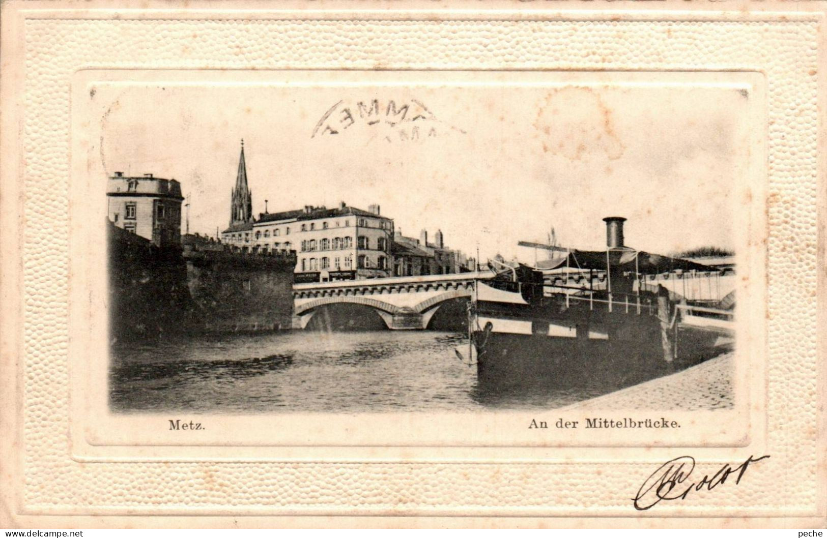 N°1433  W -cpa Metz -An Der Mittelbrücke- - Metz