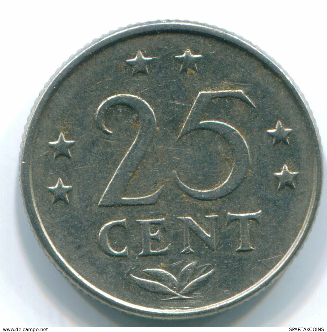 25 CENTS 1975 ANTILLAS NEERLANDESAS Nickel Colonial Moneda #S11624.E.A - Niederländische Antillen