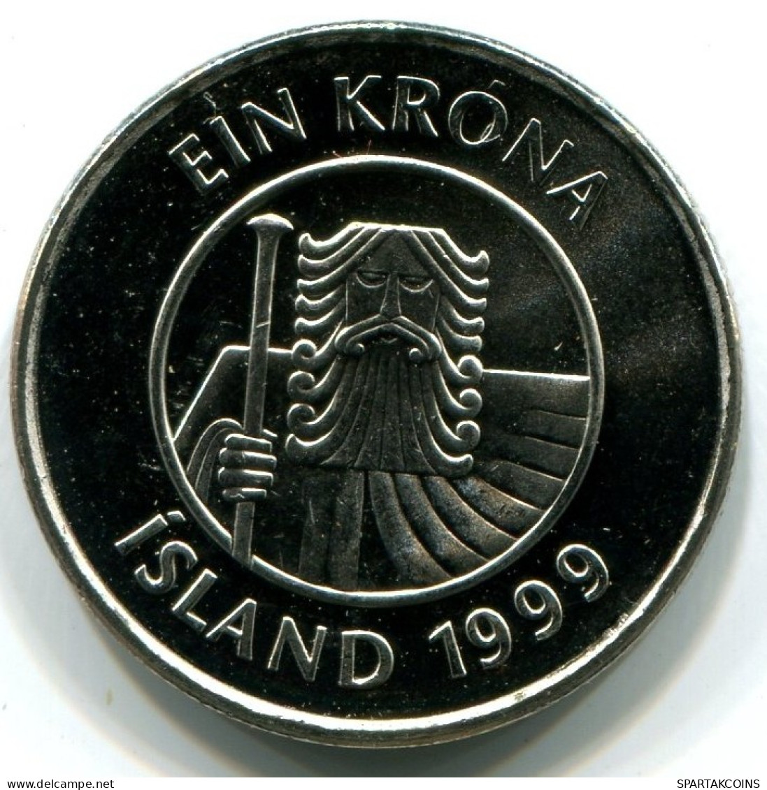 1 KRONA 1999 ISLAND ICELAND UNC Fish Münze #W11299.D.A - Islande