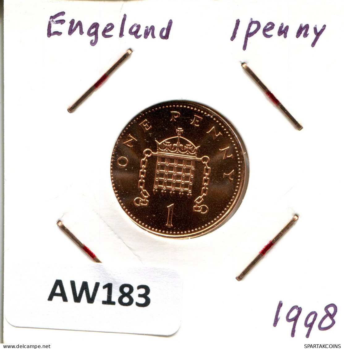 PENNY 1998 UK GBAN BRETAÑA GREAT BRITAIN Moneda #AW183.E.A - 1 Penny & 1 New Penny