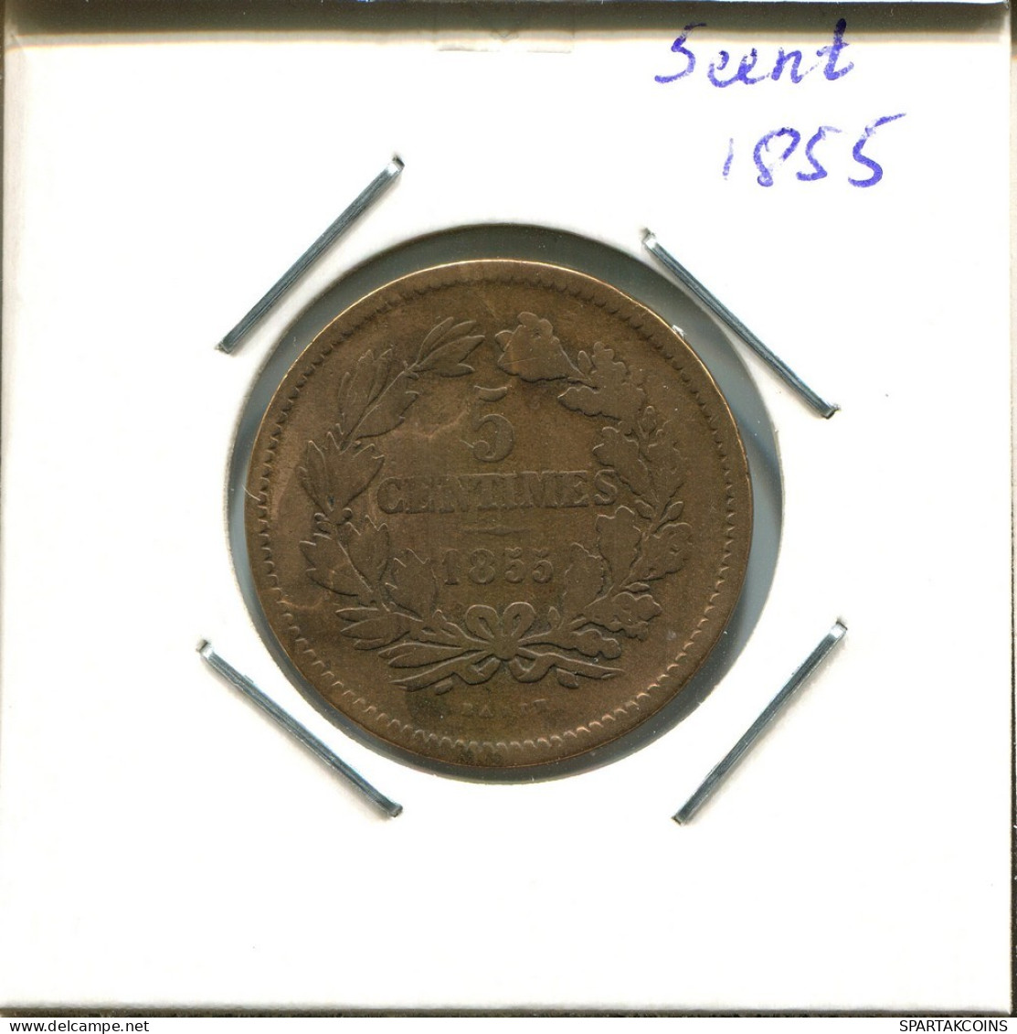 5 CENTIMES 1855 LUXEMBURGO LUXEMBOURG Moneda #AT174.E.A - Luxembourg