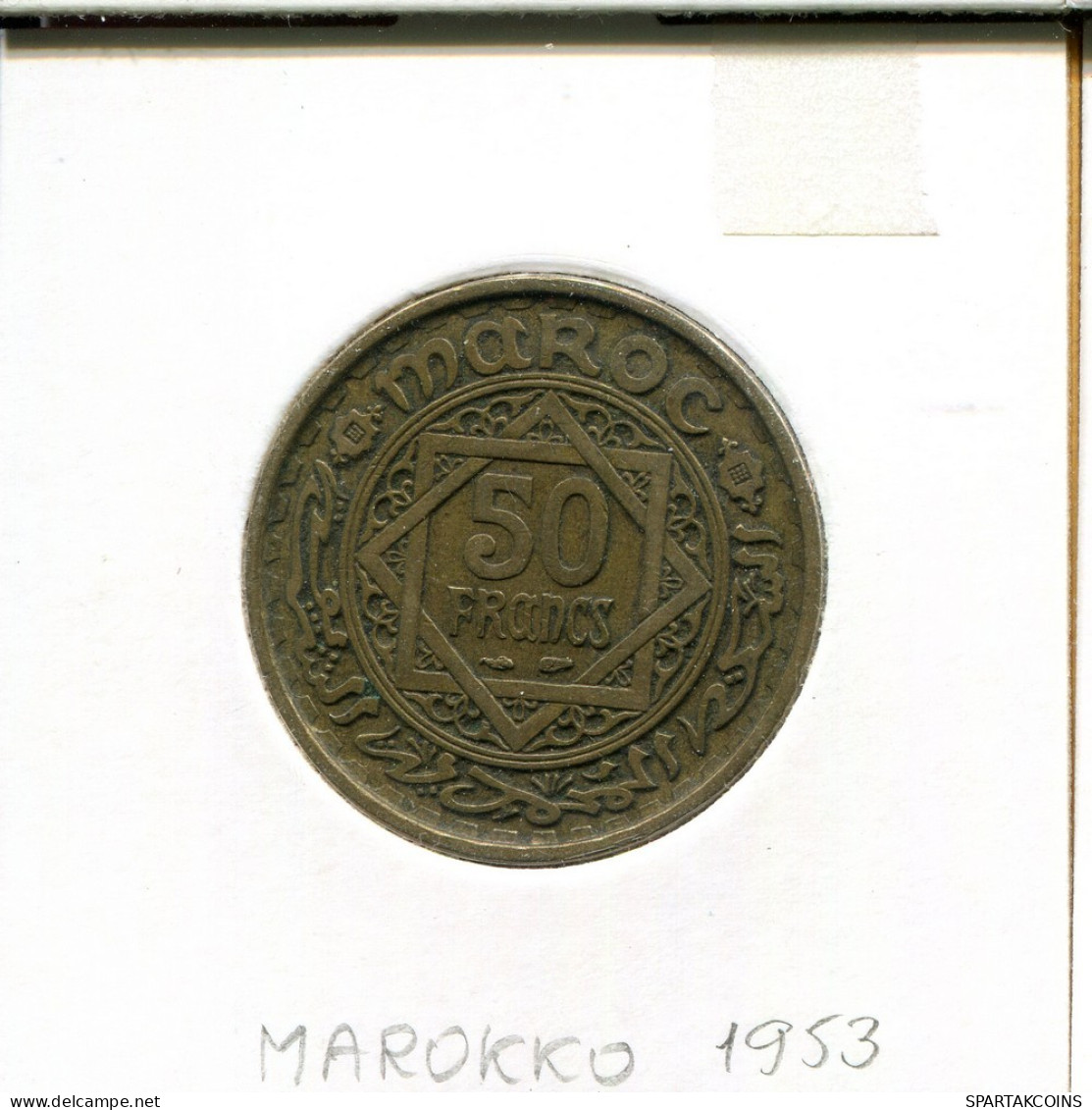 50 FRANCS 1953 MOROCCO Münze #AS081.D.A - Maroc