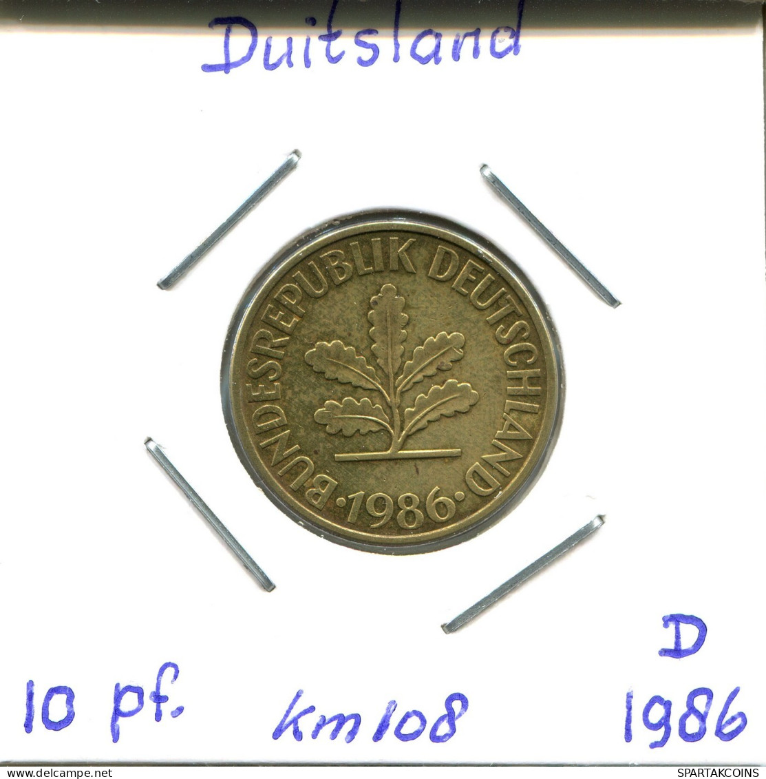 10 PFENNIG 1986 D BRD ALEMANIA Moneda GERMANY #DB455.E.A - 10 Pfennig