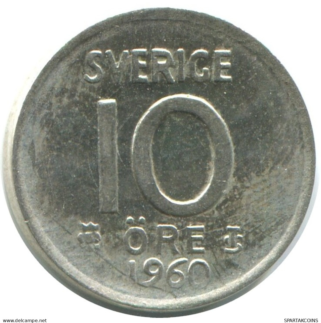 10 ORE 1960 SUECIA SWEDEN PLATA Moneda #AD105.2.E.A - Zweden