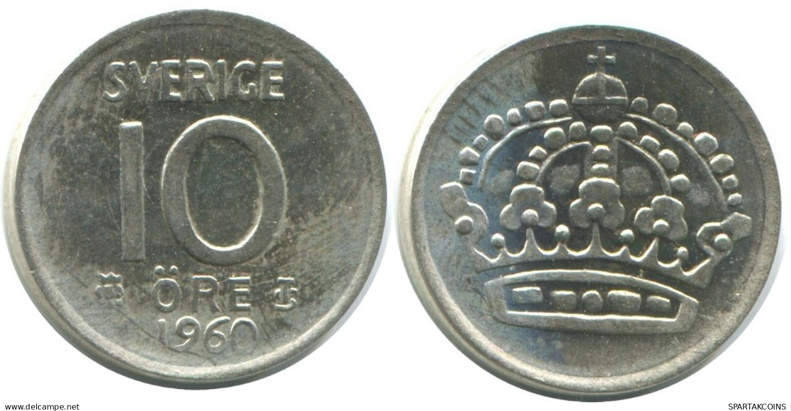 10 ORE 1960 SUECIA SWEDEN PLATA Moneda #AD105.2.E.A - Schweden