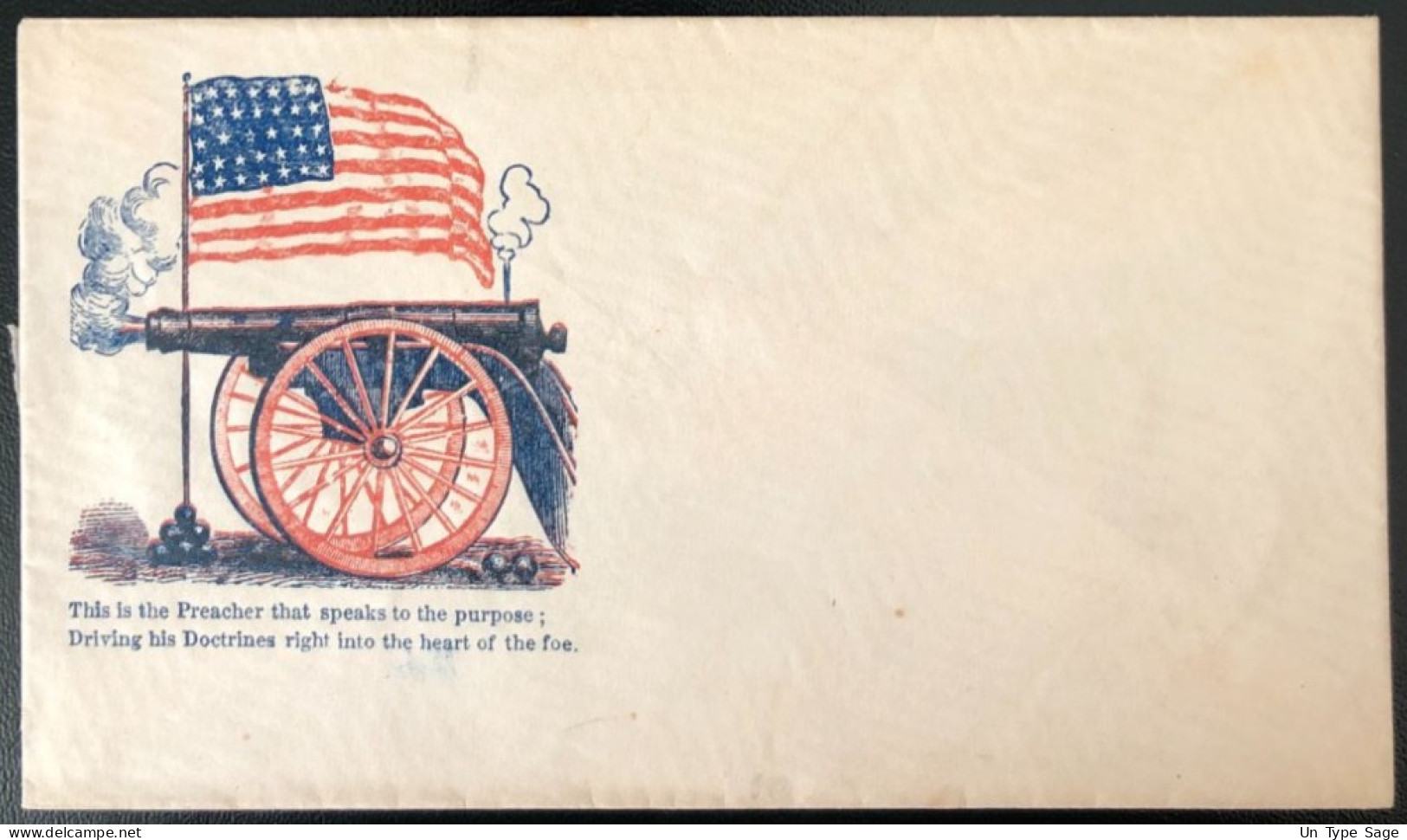 U.S.A, Civil War, Patriotic Cover - "(flag)" - Unused - (C443) - Marcofilie