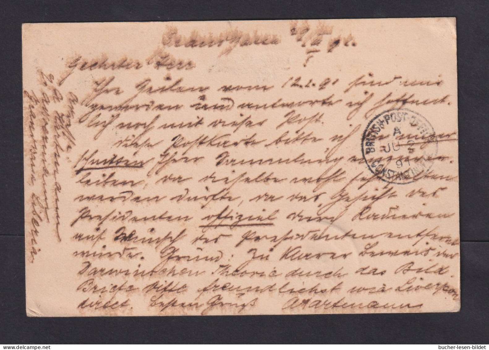 1891 - 3 C. Ganzsache Ab Grand Bassa Nach CONSTANTINOPEL  - Liberia