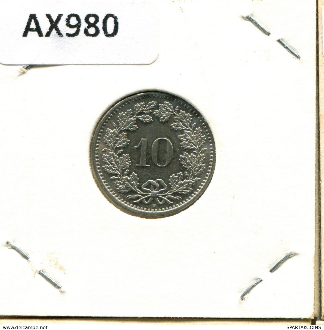 10 RAPPEN 1989 B SCHWEIZ SWITZERLAND Münze #AX980.3.D.A - Andere & Zonder Classificatie