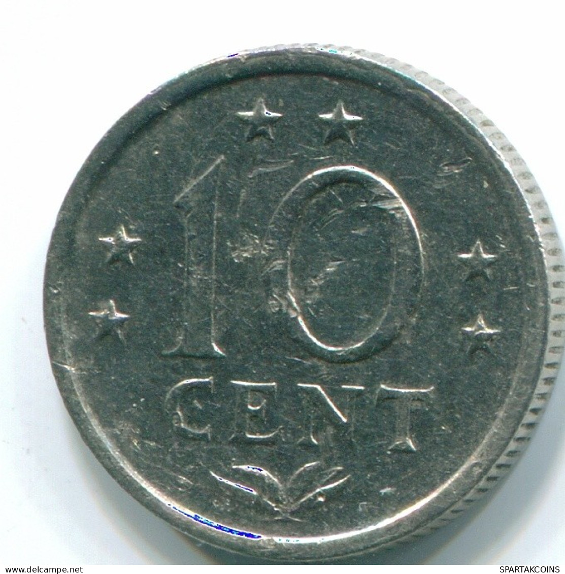 10 CENTS 1971 NIEDERLÄNDISCHE ANTILLEN Nickel Koloniale Münze #S13465.D.A - Antille Olandesi