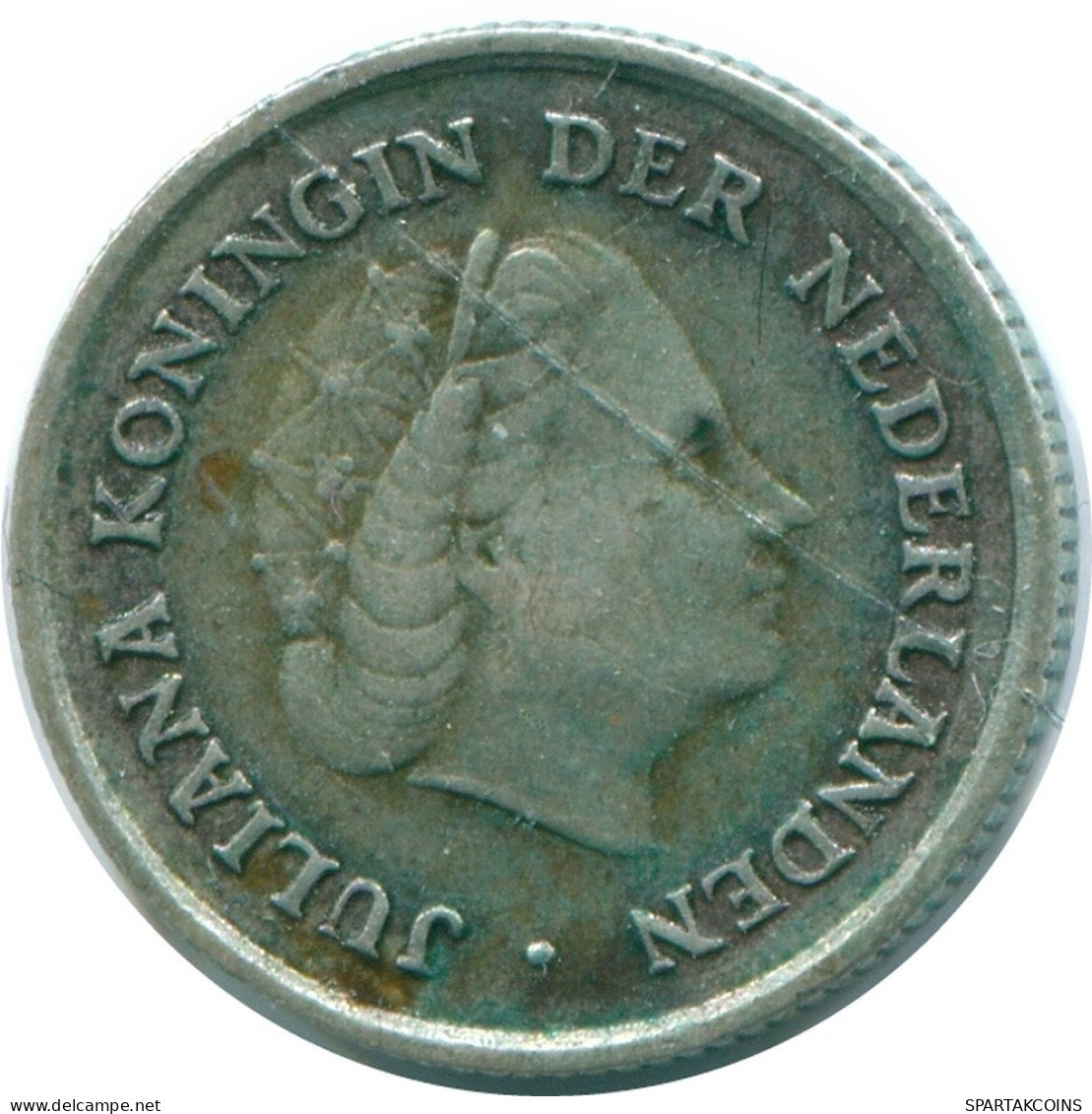 1/10 GULDEN 1962 NETHERLANDS ANTILLES SILVER Colonial Coin #NL12443.3.U.A - Antille Olandesi