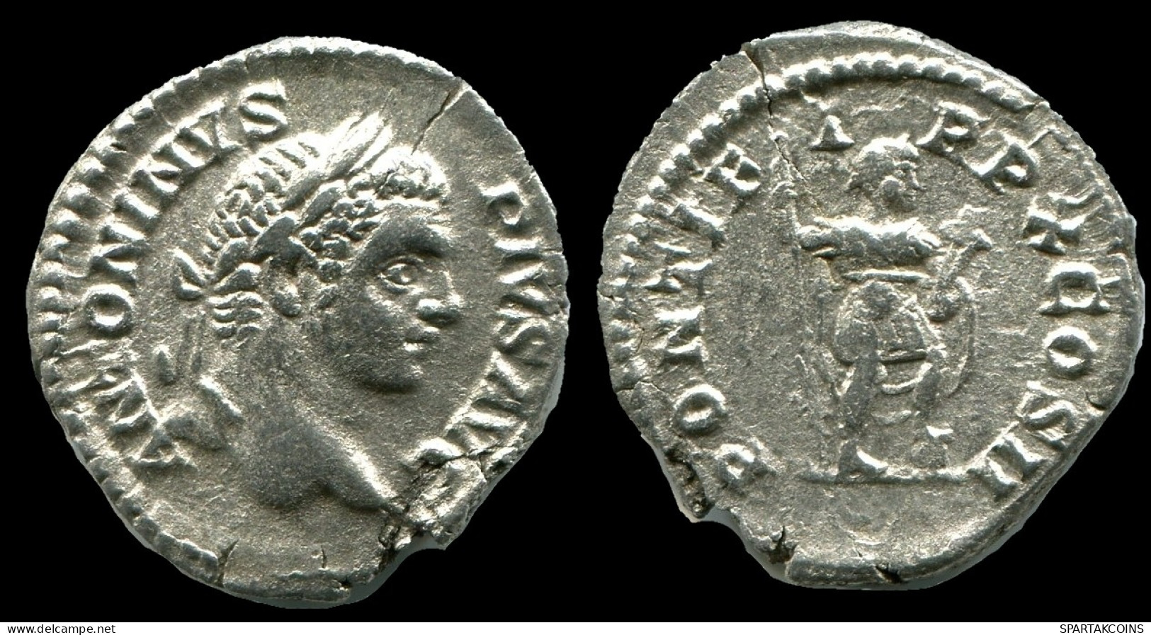 CARACALLA ANTONINUS AR DENARIUS AD198 - 217 PONTIF TR P X COS II #ANC12346.78.E.A - La Dinastia Severi (193 / 235)