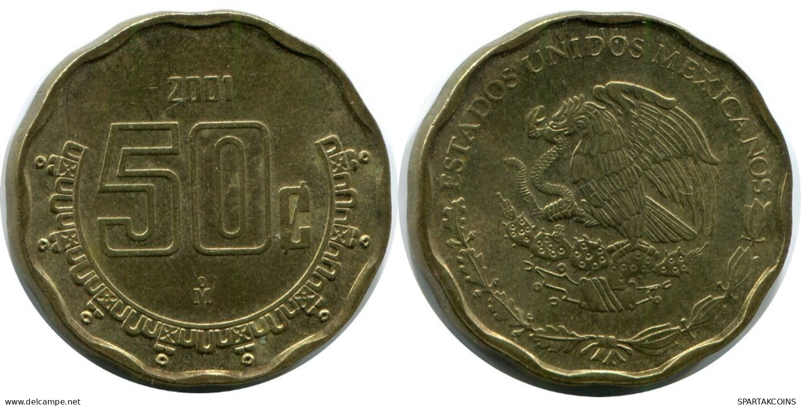 50 CENTAVOS 2001 MEXIQUE MEXICO Pièce #AH445.5.F.A - Mexiko