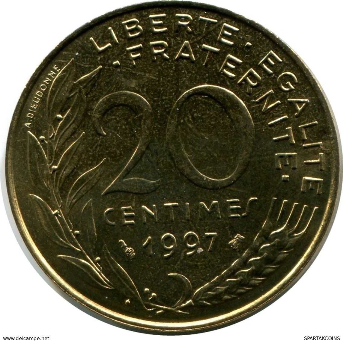 20 CENTIMES 1997 FRANKREICH FRANCE UNC Münze #M10238.D.A - 20 Centimes