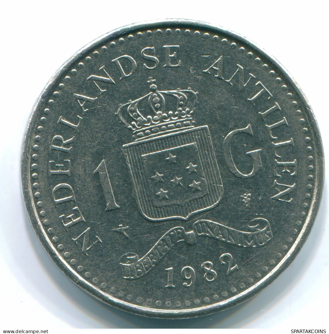 1 GULDEN 1982 NIEDERLÄNDISCHE ANTILLEN Nickel Koloniale Münze #S12049.D.A - Antille Olandesi