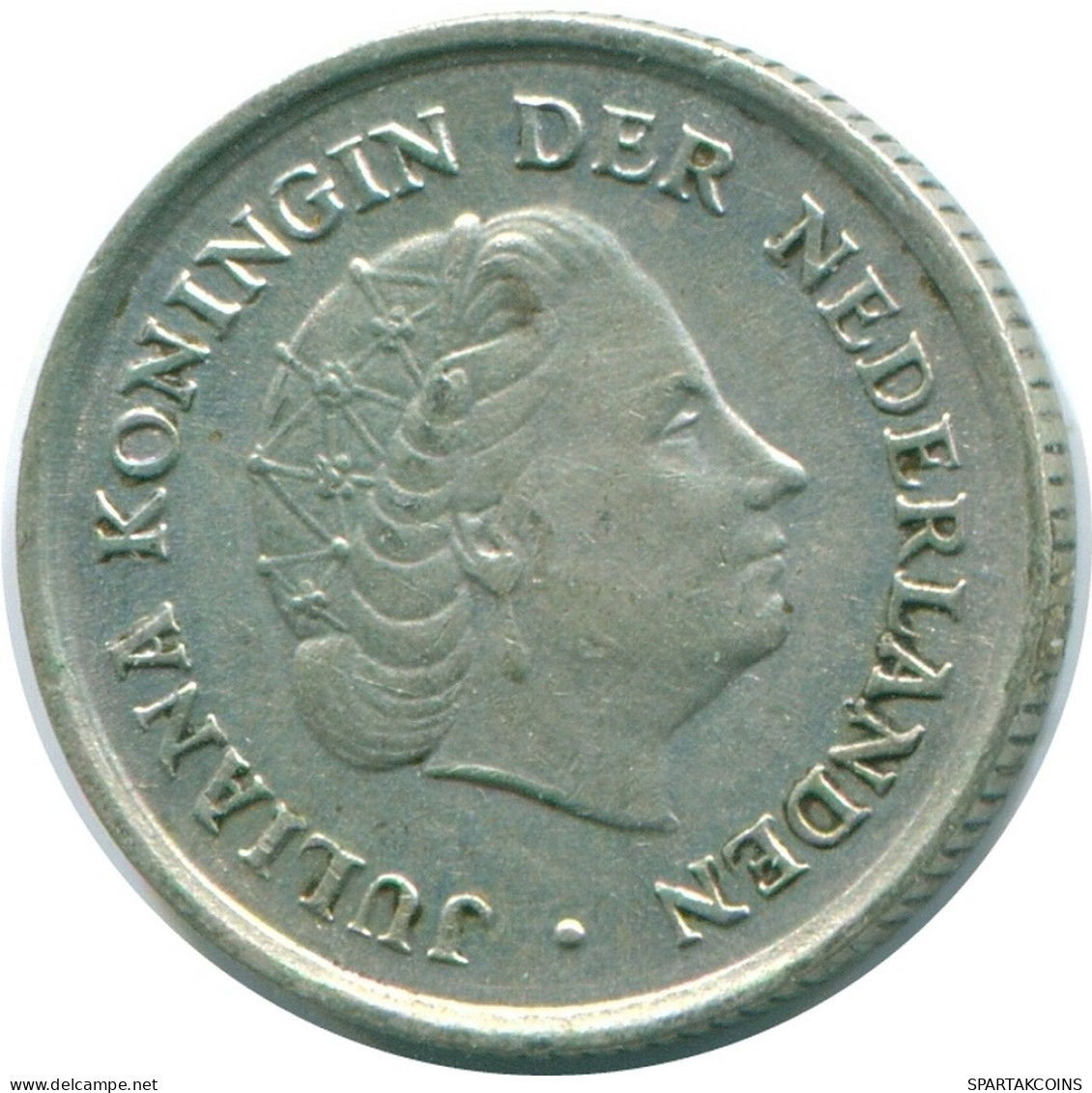 1/10 GULDEN 1966 ANTILLAS NEERLANDESAS PLATA Colonial Moneda #NL12866.3.E.A - Antille Olandesi
