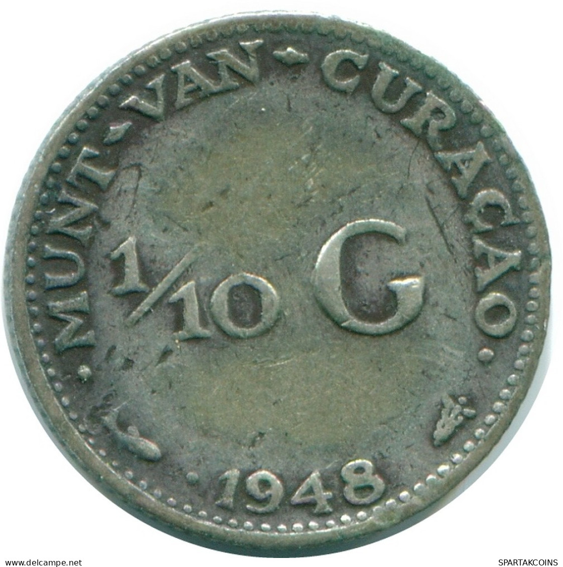 1/10 GULDEN 1948 CURACAO NEERLANDÉS NETHERLANDS PLATA #NL12013.3.E.A - Curaçao