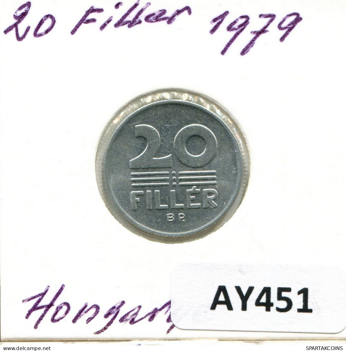 20 FILLER 1978 SIEBENBÜRGEN HUNGARY Münze #AY451.D.A - Hongarije