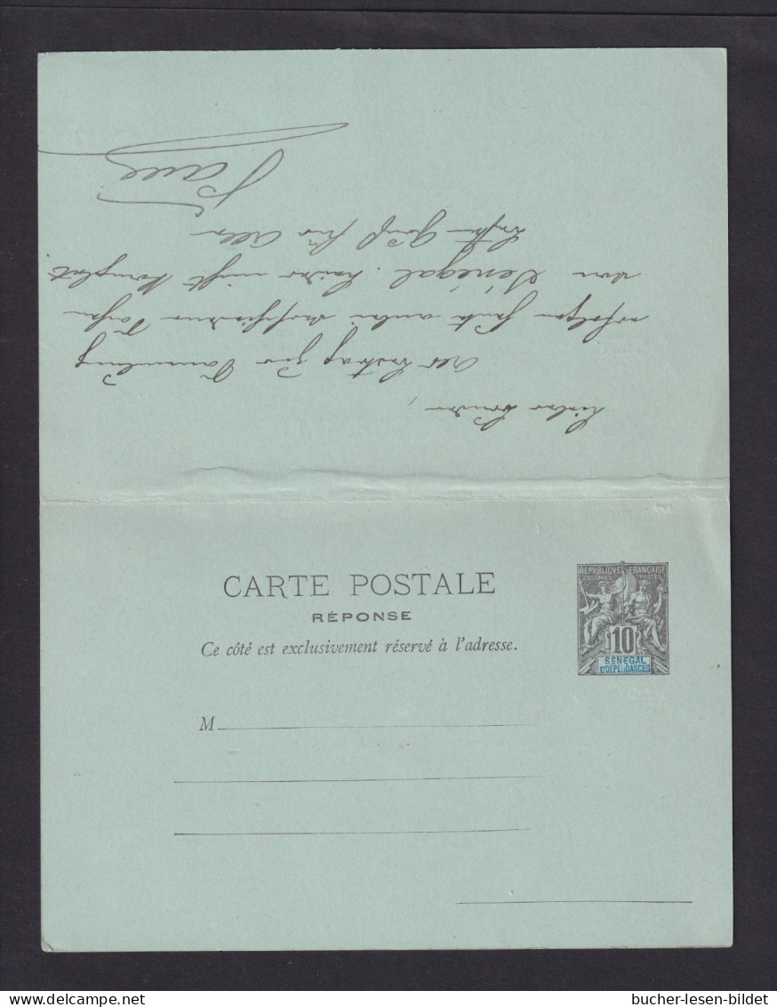 1899 - 10 C. Doppel-Ganzsache Ab DAKAR Nach Halle - Storia Postale