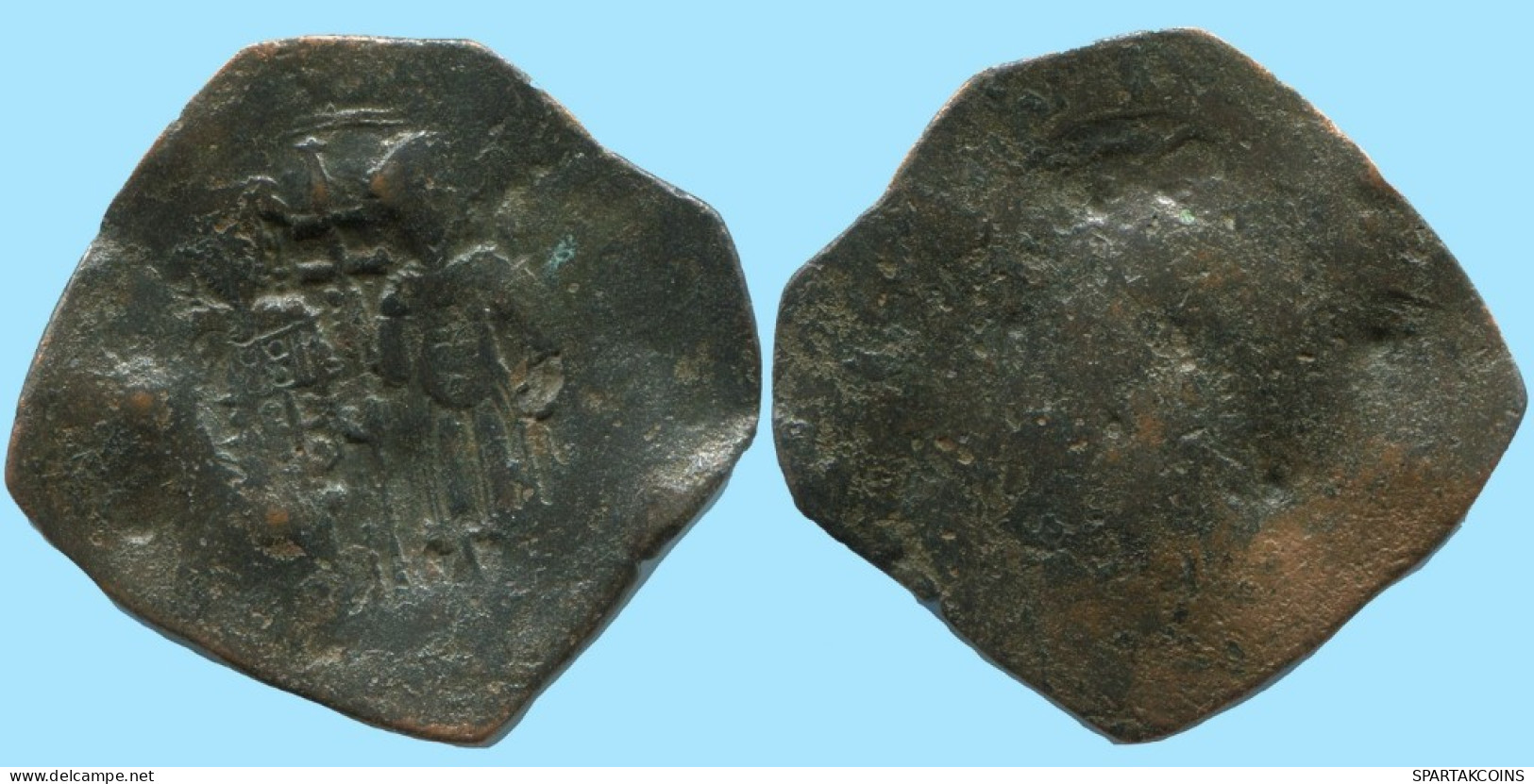 ALEXIOS III ANGELOS ASPRON TRACHY BILLON BYZANTINE Moneda 2.7g/27mm #AB455.9.E.A - Byzantine