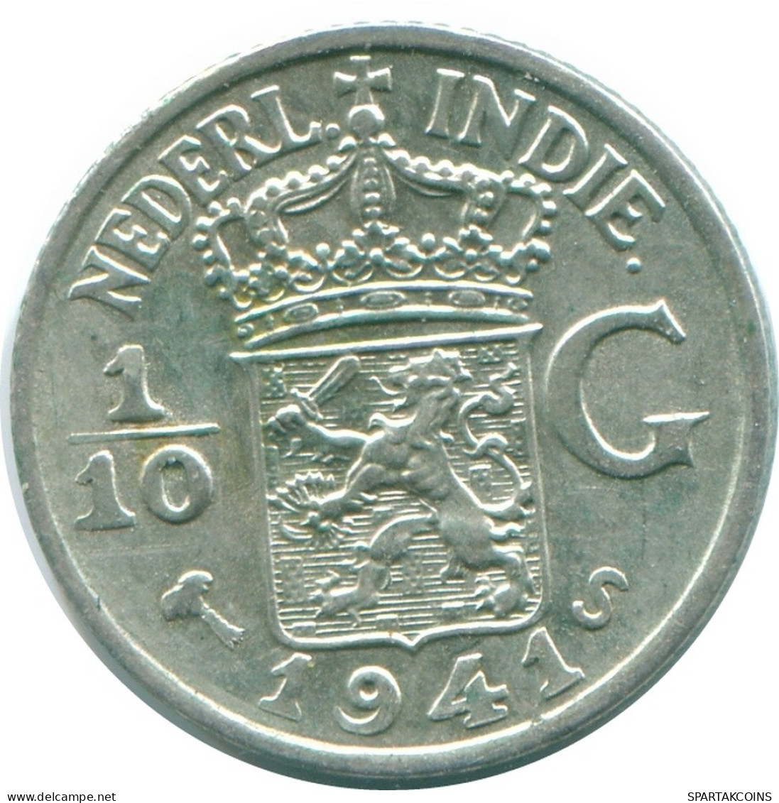 1/10 GULDEN 1941 S INDIAS ORIENTALES DE LOS PAÍSES BAJOS PLATA #NL13671.3.E.A - Niederländisch-Indien