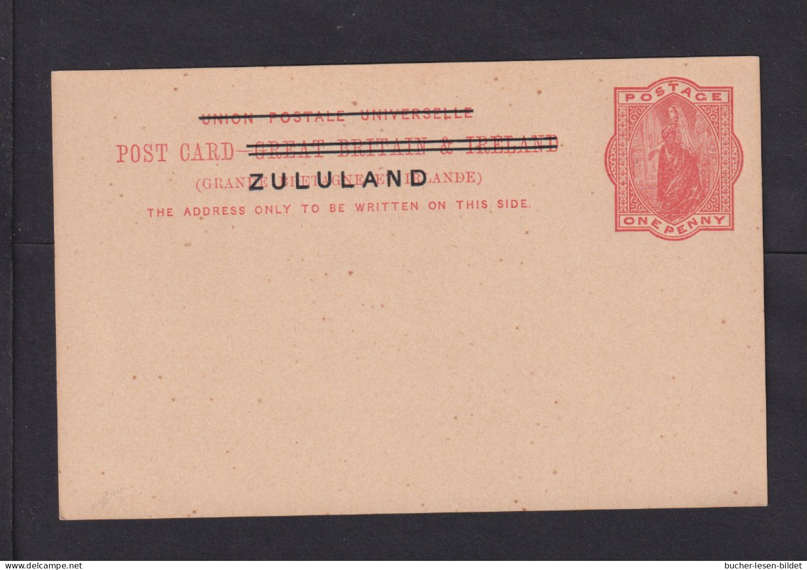 1 P. Überdruck-Ganzsache - Ungebraucht - Zululand (1888-1902)