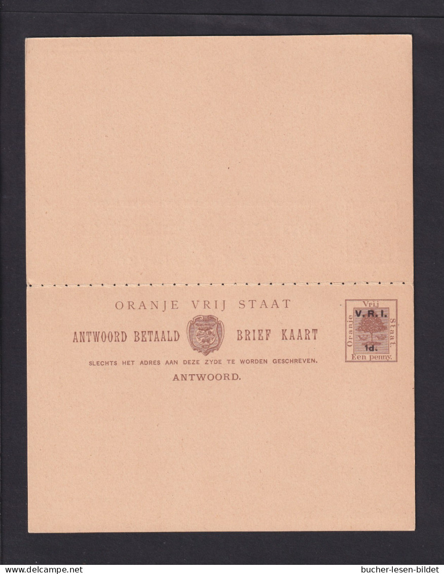 1 P. Überdruck-Doppel-Ganzsache (P 30) - Ungebraucht - Oranje Vrijstaat (1868-1909)