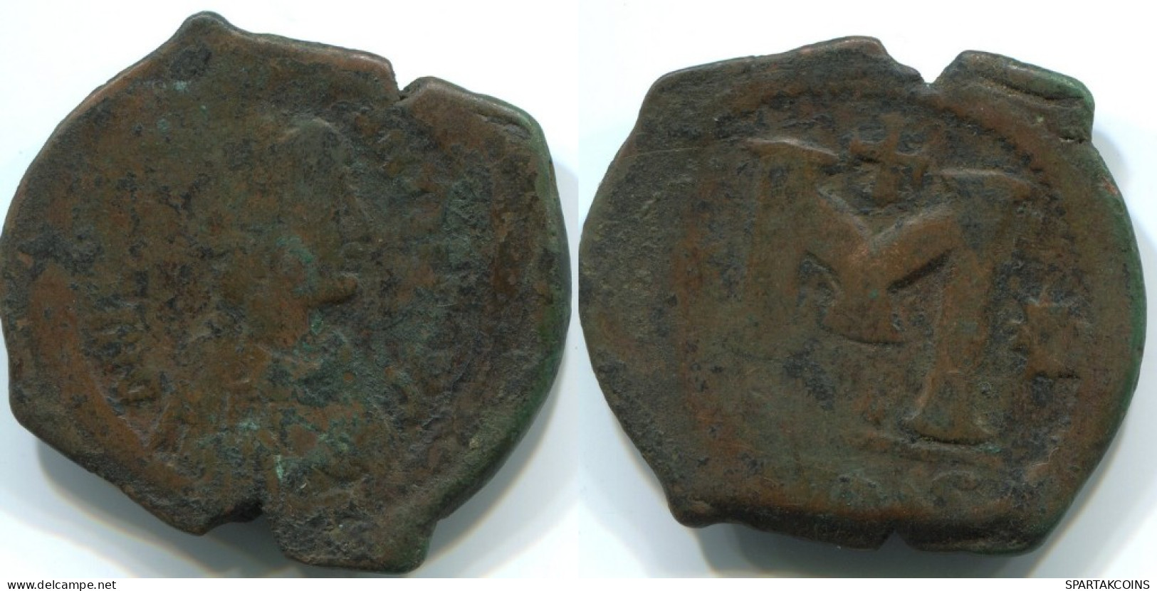 Auténtico Original Antiguo BYZANTINE IMPERIO Moneda 13.9g/34mm #ANT1367.27.E.A - Bizantinas
