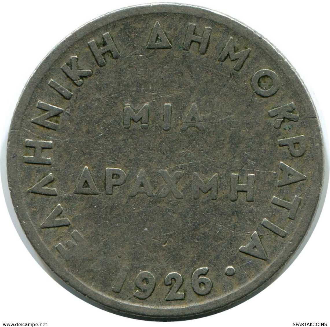 1 DRACHMA 1926 GRECIA GREECE Moneda #AH723.E.A - Grecia