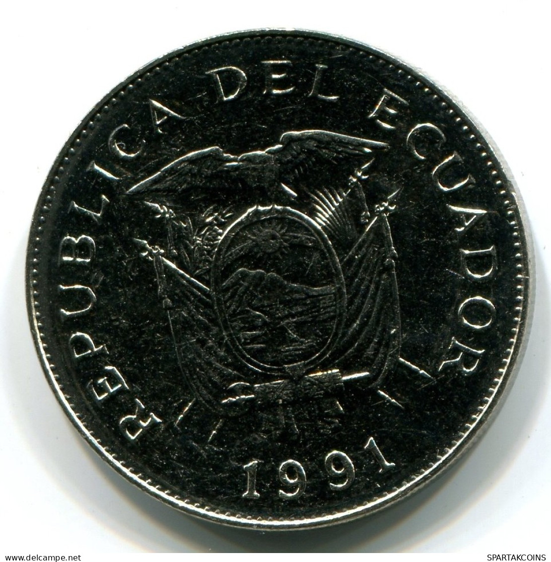 50 SUCRE 1991 ECUADOR UNC Coin #W11019.U.A - Ecuador