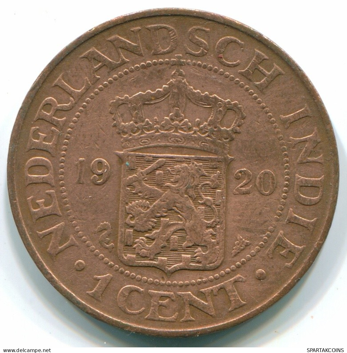 1 CENT 1920 INDIAS ORIENTALES DE LOS PAÍSES BAJOS INDONESIA Copper #S10096.E.A - Indie Olandesi