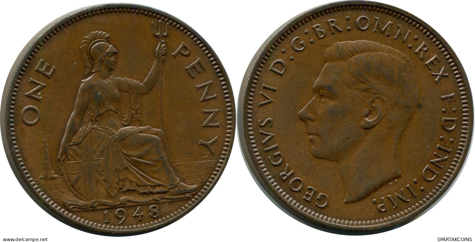 PENNY 1948 UK GBAN BRETAÑA GREAT BRITAIN Moneda #BB029.E.A - D. 1 Penny