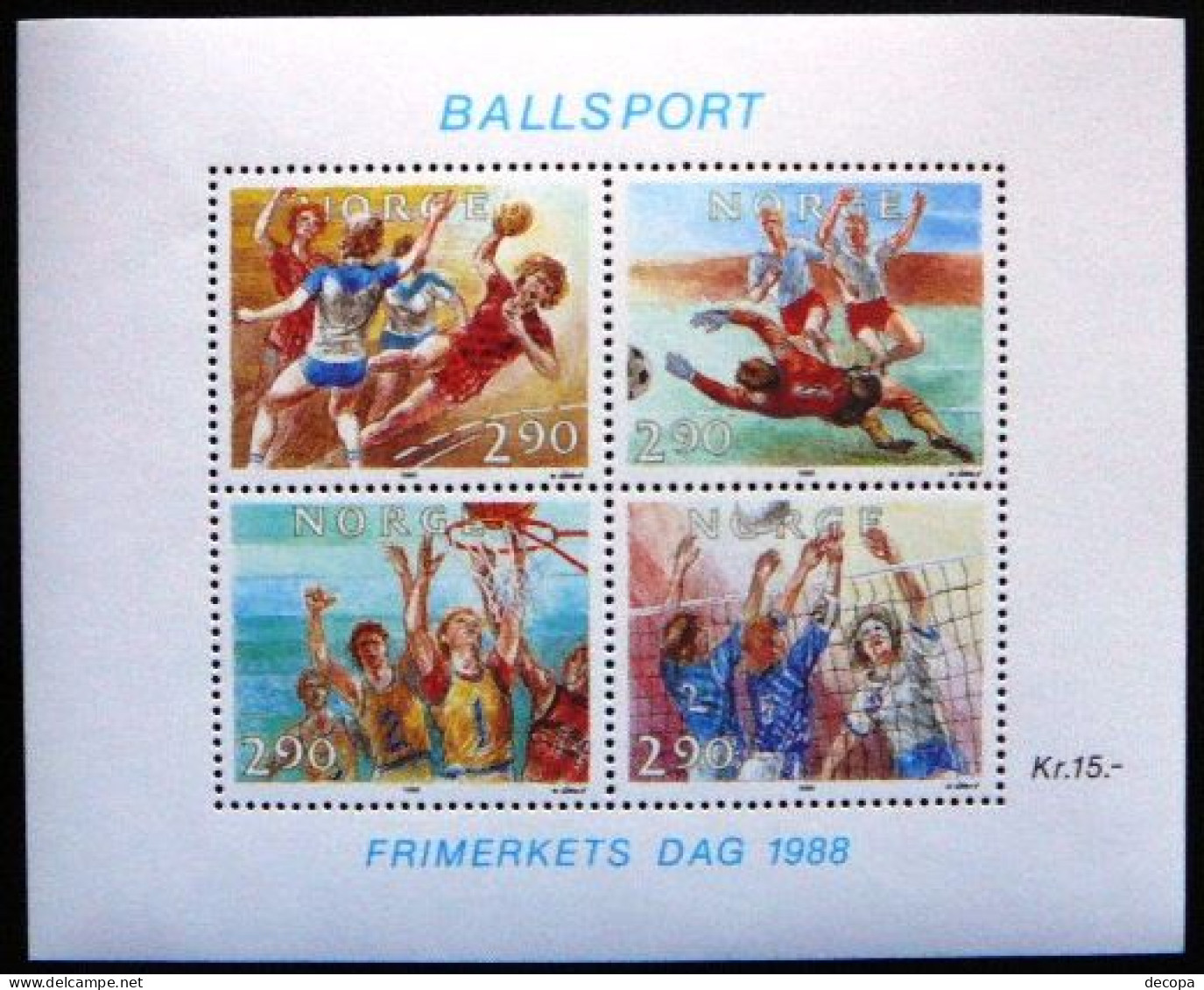 (dcos-082) Norway - Norvege - Noorwegen  Ballsports  Mi BF 10  Yvert   Bloc 10  MNH - Sonstige & Ohne Zuordnung