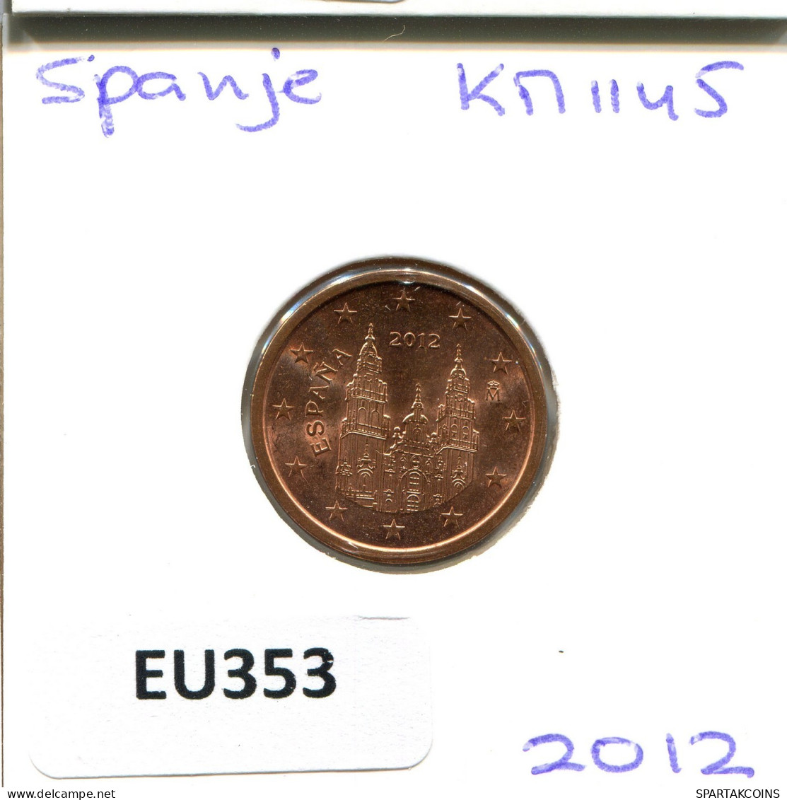 2 EURO CENTS 2012 ESPAÑA Moneda SPAIN #EU353.E.A - Spanje