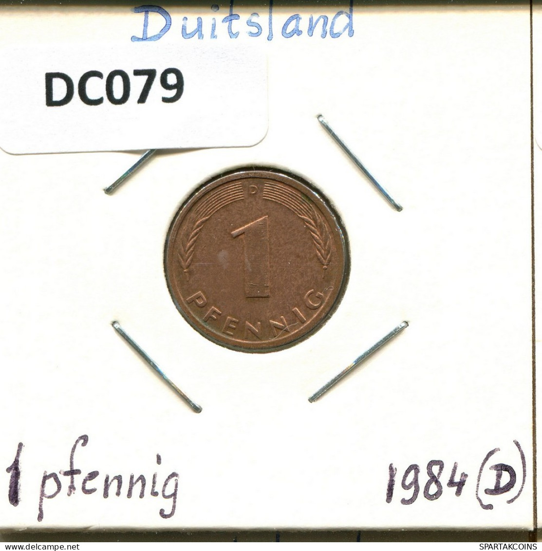 1 PFENNIG 1984 D BRD DEUTSCHLAND Münze GERMANY #DC079.D.A - 1 Pfennig