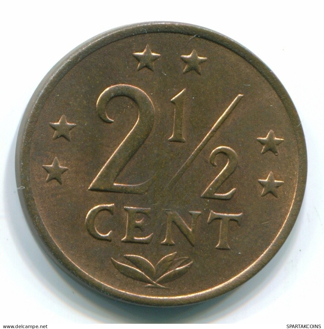 2 1/2 CENT 1971 NETHERLANDS ANTILLES Bronze Colonial Coin #S10487.U.A - Antilles Néerlandaises