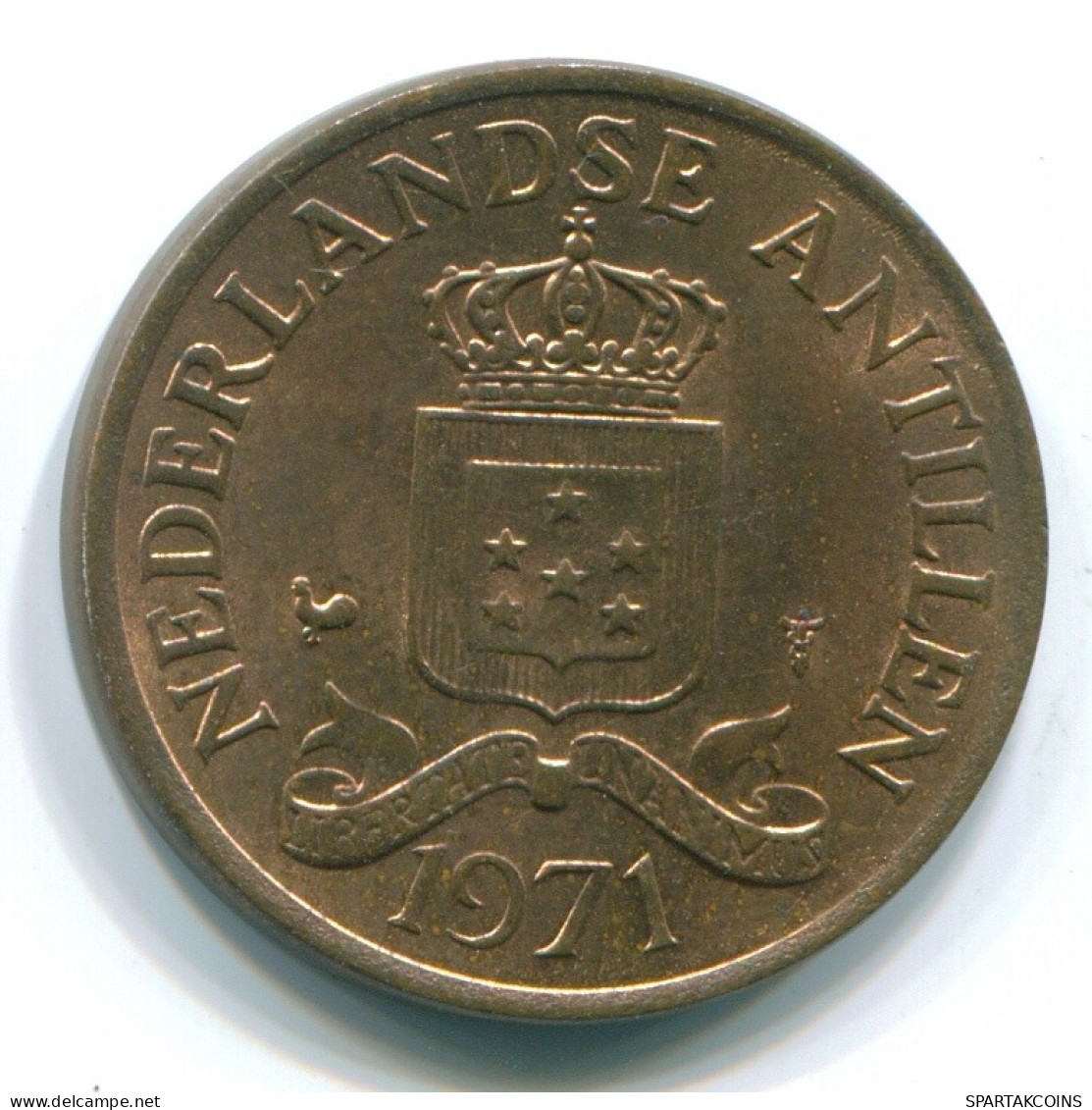 2 1/2 CENT 1971 NETHERLANDS ANTILLES Bronze Colonial Coin #S10487.U.A - Niederländische Antillen