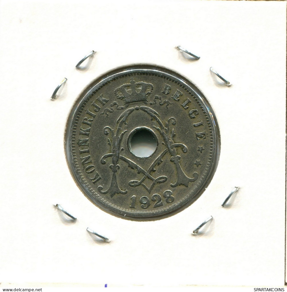 25 CENTIMES 1928 DUTCH Text BELGIUM Coin #BA314.U.A - 25 Cent