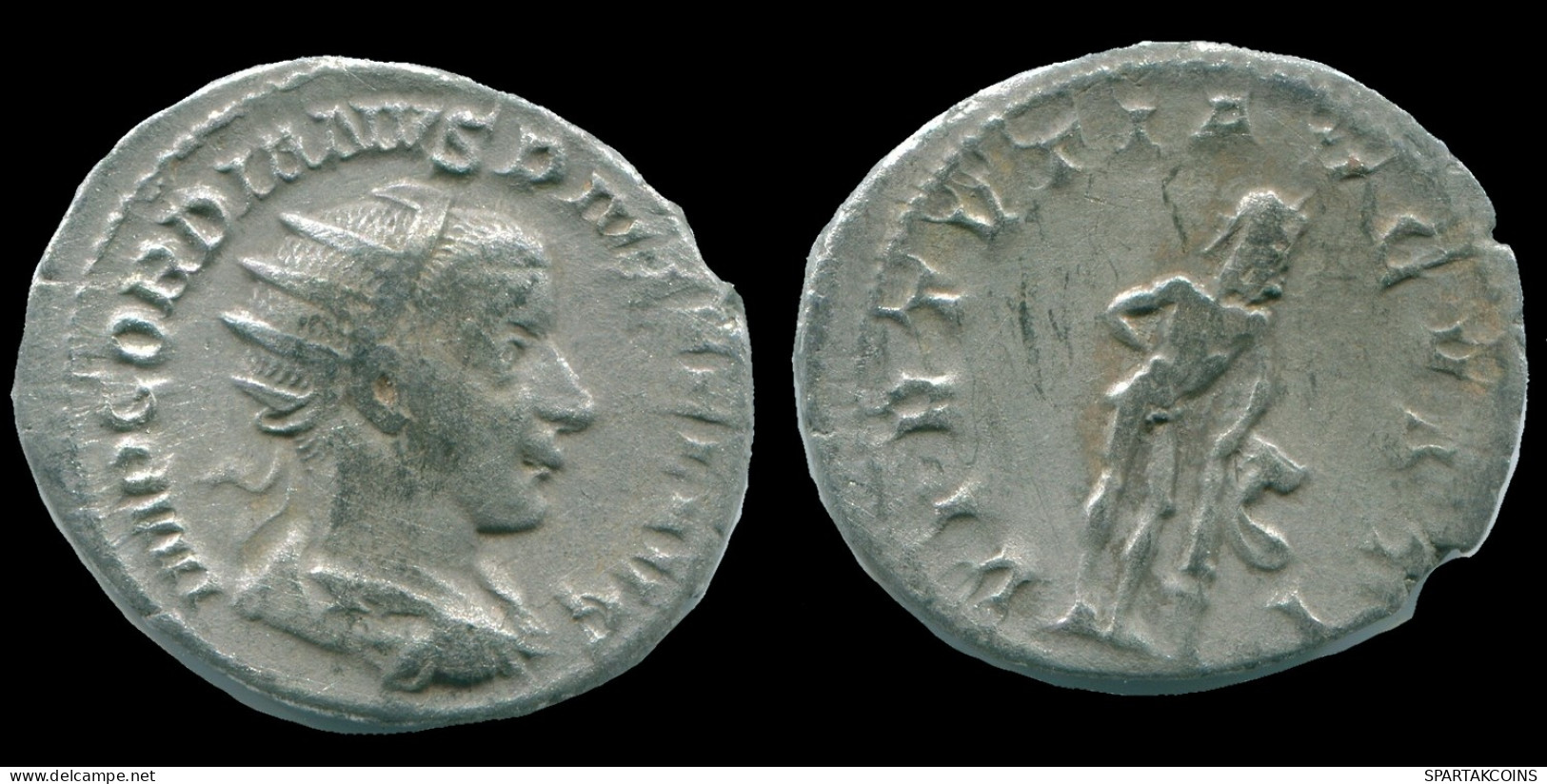 GORDIAN III AR ANTONINIANUS ROME Mint AD 241-244 VIRTVTI AVGVSTI #ANC13149.38.E.A - Der Soldatenkaiser (die Militärkrise) (235 / 284)