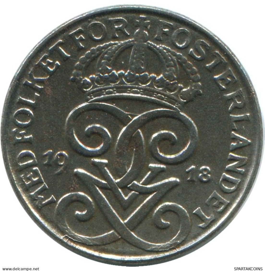 1 ORE 1918 SCHWEDEN SWEDEN Münze #AD155.2.D.A - Suède
