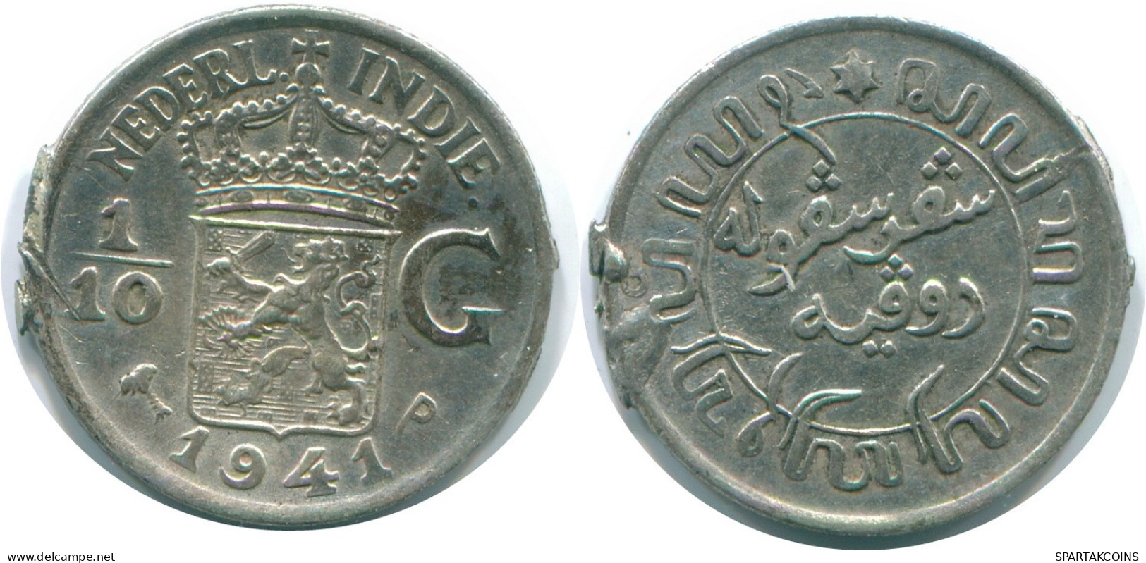 1/10 GULDEN 1941 P INDIAS ORIENTALES DE LOS PAÍSES BAJOS PLATA #NL13787.3.E.A - Dutch East Indies