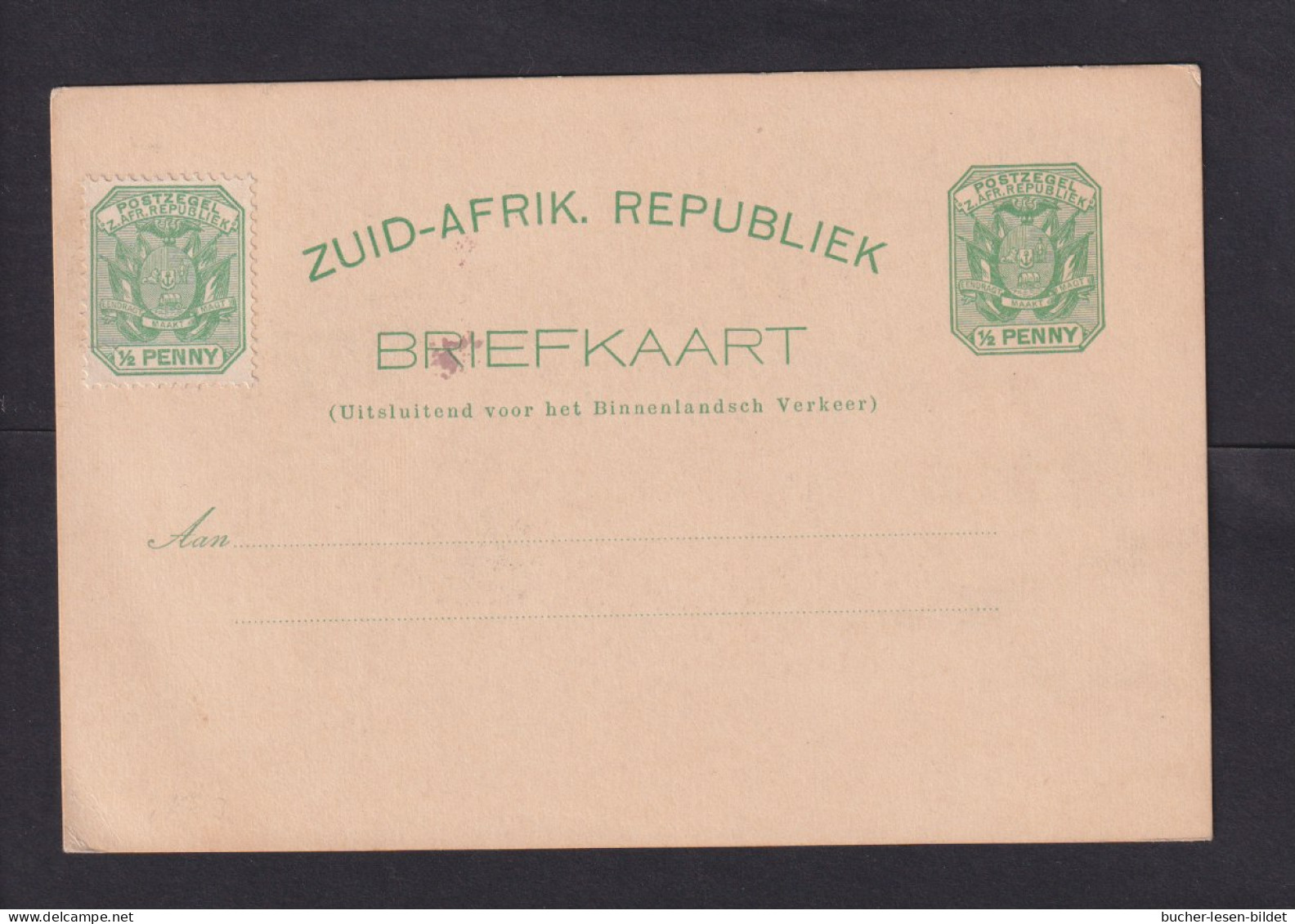 1/2 P. Bild-Ganzsache "Pretoria - 3 Bilder" - Ungebraucht - Transvaal (1870-1909)