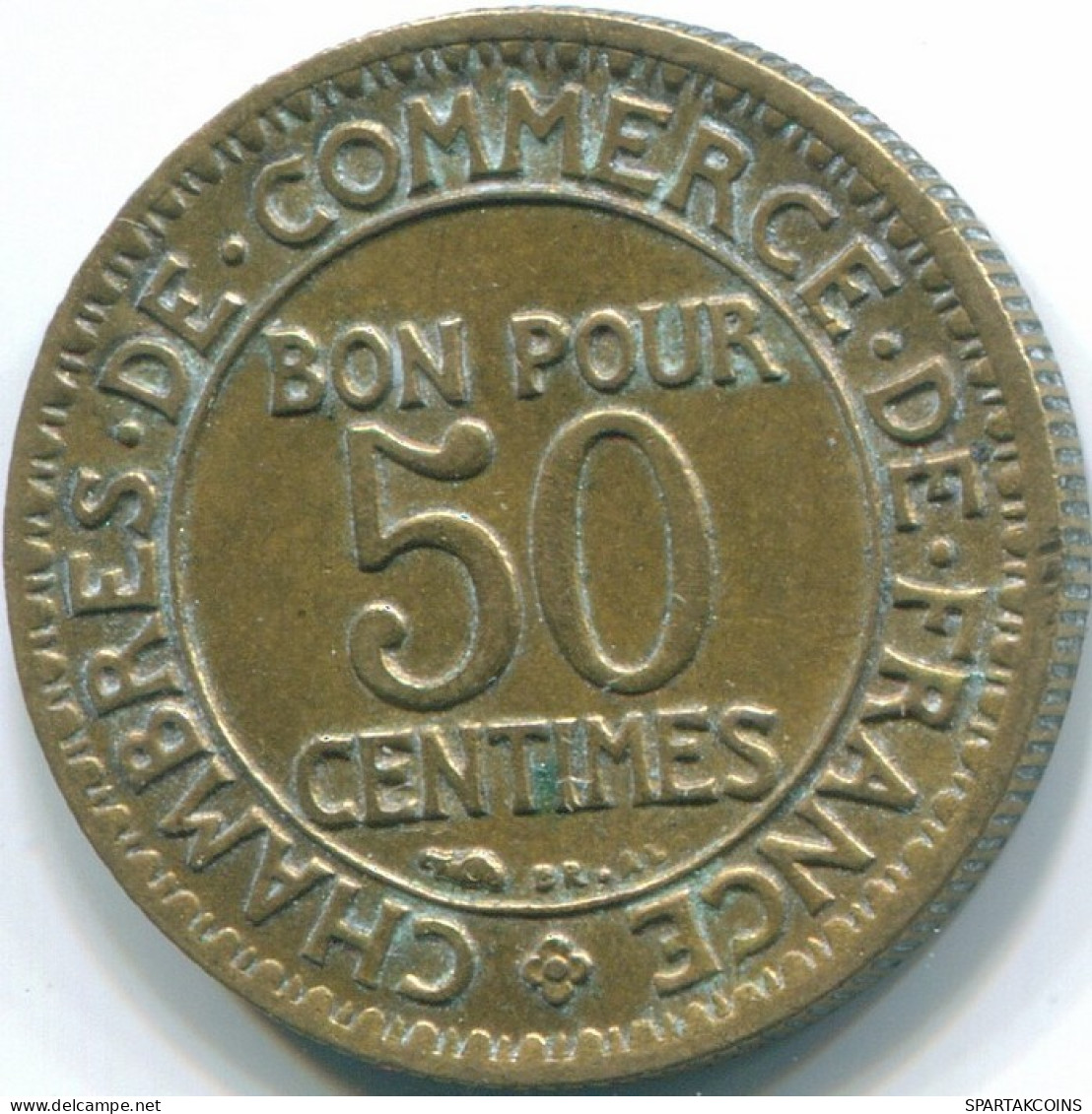 50 CENTIMES 1922 FRANCE Pièce COMMERCE CHAMBER XF #FR1191.6.F.A - 50 Centimes