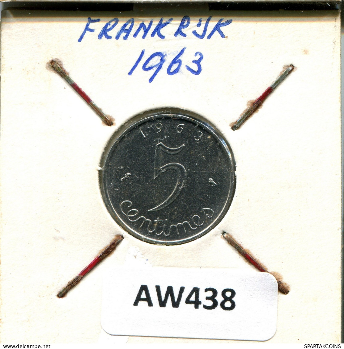 5 CENTIMES 1963 FRANKREICH FRANCE Französisch Münze #AW438.D.A - 5 Centimes