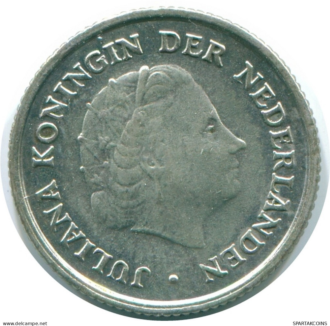 1/10 GULDEN 1963 ANTILLAS NEERLANDESAS PLATA Colonial Moneda #NL12551.3.E.A - Antilles Néerlandaises