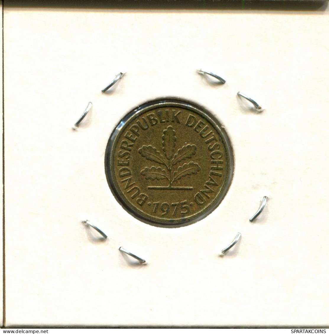 5 PFENNIG 1975 F BRD ALEMANIA Moneda GERMANY #DC398.E.A - 5 Pfennig