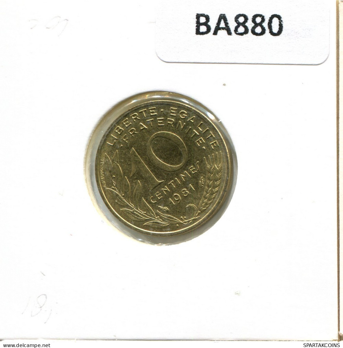 10 CENTIMES 1981 FRANCIA FRANCE Moneda #BA880.E.A - 10 Centimes