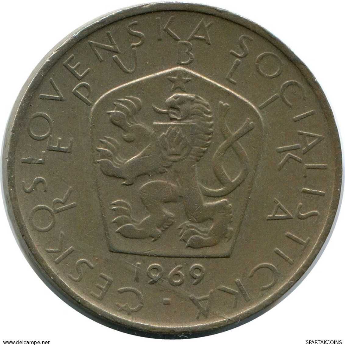 5 KORUN 1969 TSCHECHOSLOWAKEI CZECHOSLOWAKEI SLOVAKIA Münze #AR232.D.A - Tschechoslowakei